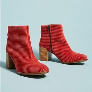 Anthropologie Corduroy Booties